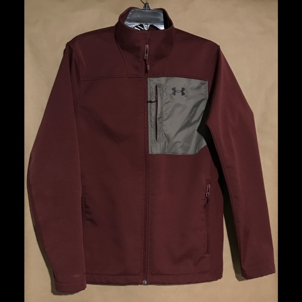 Men's Under Armour ColdGear Infrared Shield Softshell Jacket Size: SM, Burgundy